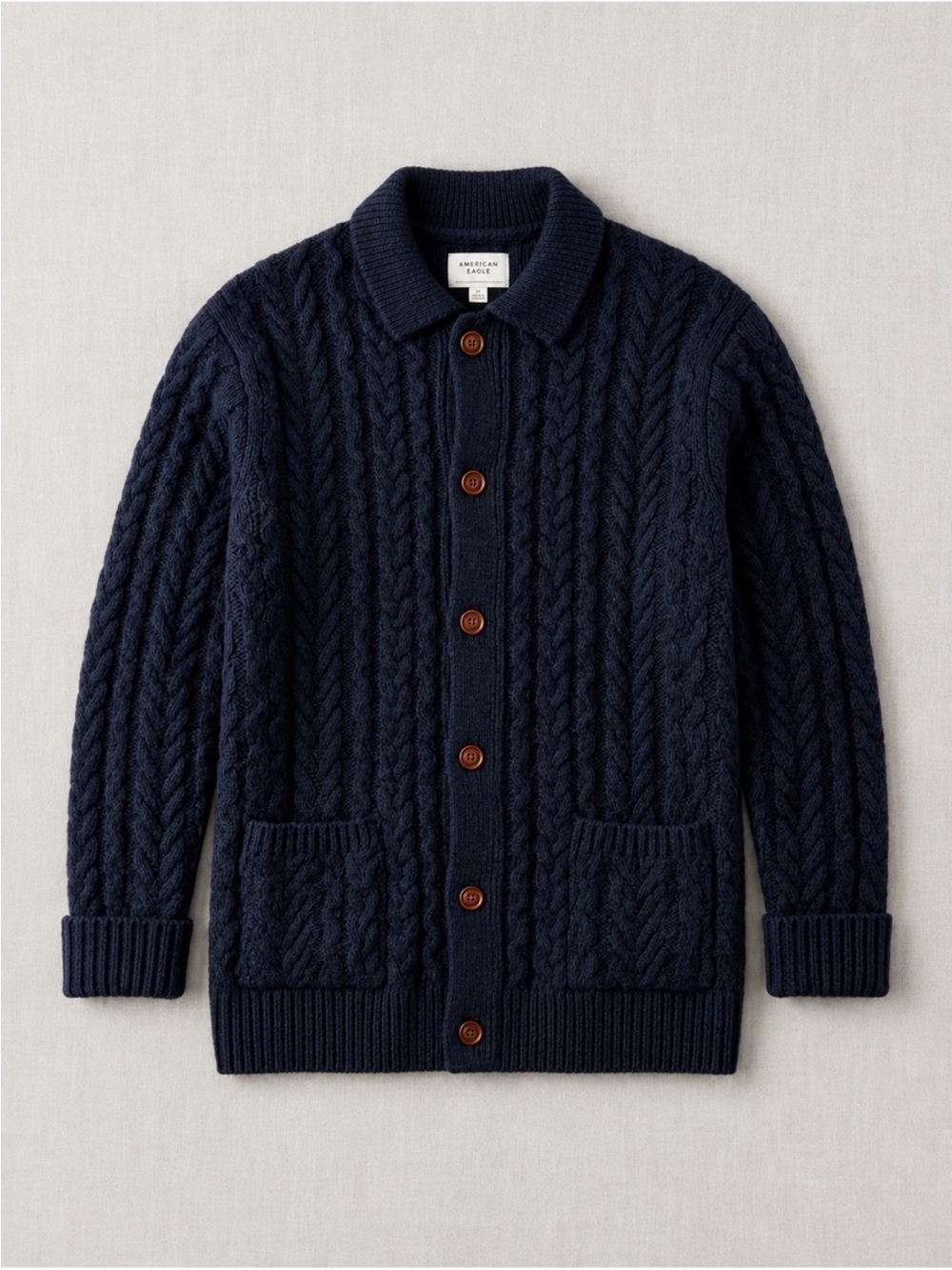 🦅 American Eagle Outfitters Navy Men’s Cardigan